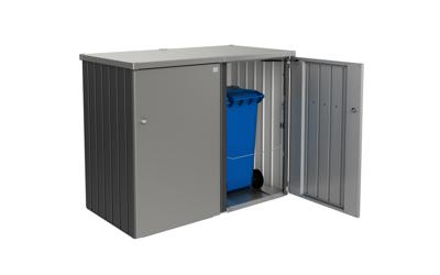 Biohort metalen containerberging Alex 80x88x129 cm donkergrijs- - Metaal- Biohort Biohort metalen containerberging Alex 80x88x129 cm donkergrijs- - Metaal- Biohort