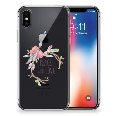 Apple iPhone X | Xs Telefoonhoesje met Naam Boho Text Apple iPhone X | Xs Telefoonhoesje met Naam Boho Text