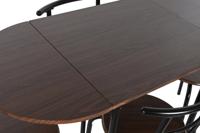 Tafel met vier stoelen DKD Home Decor Bruin Zwart Metaal Hout MDF 121 x 55 x 78 cm - thumbnail