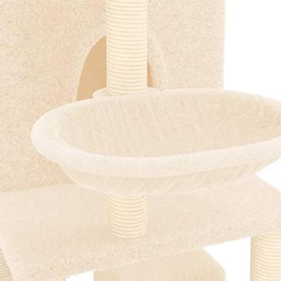 VidaXL Kattenmeubel met sisal krabpalen 180 cm crèmekleurig