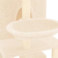 VidaXL Kattenmeubel met sisal krabpalen 180 cm crèmekleurig - thumbnail