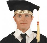 Geslaagd Hoed Zwart/Goud - thumbnail