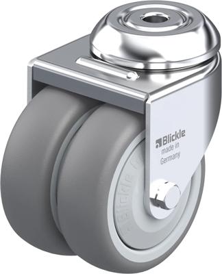 Blickle LMDA-TPA 75KF Dubbel zwenkwiel Wieldiameter: 75 mm Draagvermogen (max.): 100 kg 1 stuk(s)