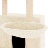 VidaXL Kattenmeubel met sisal krabpalen 132 cm crèmekleurig - thumbnail