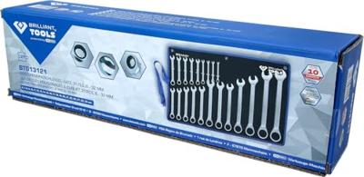 Brilliant Tools BT013121 BT013121 Ringsleutel met ratelset Sleutelbreedte (metrisch) 8 - 53 mm Brilliant Tools BT013121 BT013121 Ringsleutel met ratelset Sleutelbreedte (metrisch) 8 - 53 mm