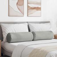 Bolster Kussens 2 pcs Lichtgrijs 25 x 70 cm Microvezel Stof - thumbnail