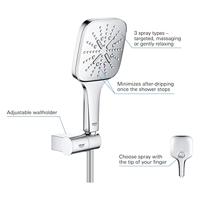 Badset Rainshower SmartActive 130 GROHE Cube Verstelbaar Met Doucheslang 150cm Chroom - thumbnail