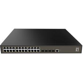 LevelOne GEL-2871 28-Port L2 Plus Managed Gigabit Switch, 24 x Gigabit RJ45, 4 x Gigabit SFP