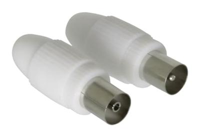 Valueline VLSB40999W Coaxconnector Male + Female Wit - thumbnail