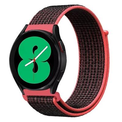 Garmin Forerunner 570 (42mm) / 55 / 245 / 645 - Sport Loop nylon bandje - Rood/oranje Garmin Forerunner 570 (42mm) / 55 / 245 / 645 - Sport Loop nylon bandje - Rood/oranje