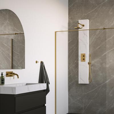 Thermostatisch Douchepaneel BRAUER Gold Edition 2-weg Calacatta gold SET 01