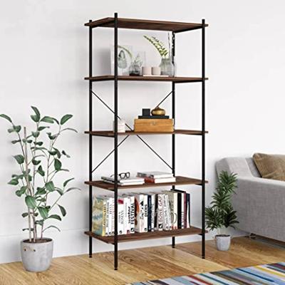 VidaXL Opbergrek 5-laags 80x40x163 cm zwart en naturel
