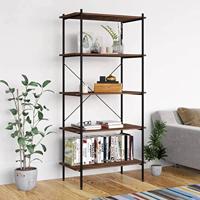 VidaXL Opbergrek 5-laags 80x40x163 cm zwart en naturel - thumbnail