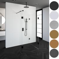 Inloopdouche Compleet Just Creating Profielloos 100x100/30 cm Reversed Goud Sanitop - thumbnail