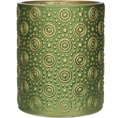 Countryfield theelichthouder hailey l groen 12.5 cm | 12 stuks