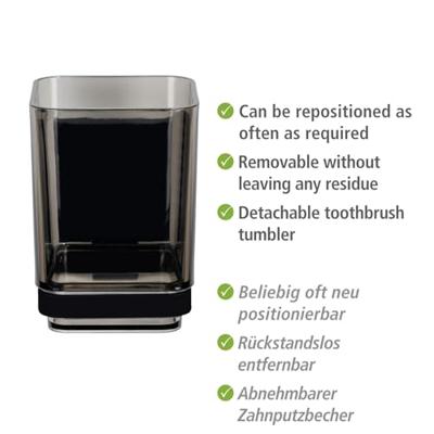 Wenko Vacuum-Loc Badkameraccessoire Quadro (Tandenborstel beker) Wenko Vacuum-Loc Badkameraccessoire Quadro (Tandenborstel beker)