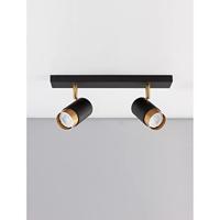 Lyora PlafondspotPogno 2-lichts zwart met goud - 9111434 - thumbnail