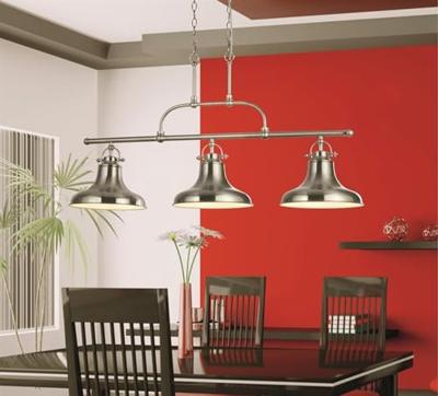 Searchlight Eetkamer hanglampDallas mat zilver - 3193-3SS