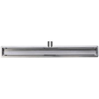 Wiesbaden Douchegoot RVS 50x7cm met Tegelrooster en Flens