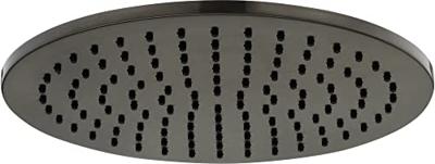Ben Engraved Cross Slim inbouw regendoucheset Ø25cm met muuraansluiting gunmetal pvd-coating
