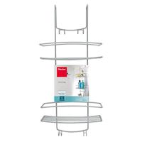 Metaltex doucherek 2-laags met haken onda zilverkleurig - thumbnail