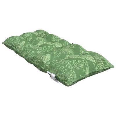 VidaXL Stoelkussens 2 st lage rug bladpatroon oxford stof