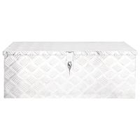 VidaXL Opbergbox 80x39x30 cm aluminium zilverkleurig - thumbnail