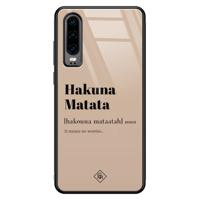 Huawei P30 glazen hardcase - Hakuna Matata - thumbnail