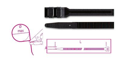 Beta Bmn2690-Nylon Bindstrips Zwart Uv Beste. - BMN2690