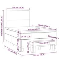Boxspring met matras kunstleer zwart 120x190 cm - thumbnail