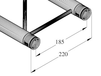 ALUTRUSS DECOLOCK DQ2-S200 2-way cross beam bk