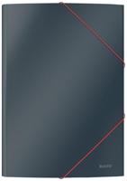Elastomap leitz cosy a4 3-kleps grijs | 10 stuks - thumbnail