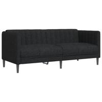 3-delige Loungeset stof zwart - thumbnail