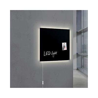 Sigel SI-GL400 Glasmagneetbord Artverum LED 480x480x15 Zwart