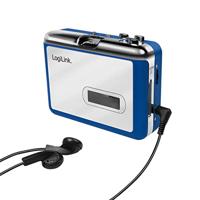 LogiLink UA0393 Draagbare cassettespeler Blue, Zilver - thumbnail