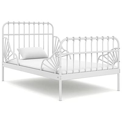 VidaXL Bedframe verlengbaar metaal wit 80x130/200 cm
