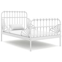 VidaXL Bedframe verlengbaar metaal wit 80x130/200 cm - thumbnail