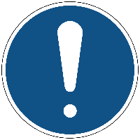 Algemeen gebod gebods- Ø 200 mm - Sticker - thumbnail