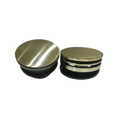 Wiesbaden Knop/plug Badoverloop Inclusief Badvulfunctie Rond Geborsteld Staal Wiesbaden Knop/plug Badoverloop Inclusief Badvulfunctie Rond Geborsteld Staal