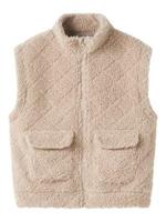 Name it winter vest meisjes - beige - teddy - NkfNila - thumbnail