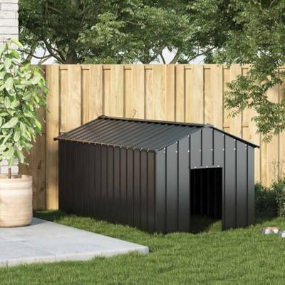 VidaXL Hondenhok met dak 114x202x101 cm gegalvaniseerd staal VidaXL Hondenhok met dak 114x202x101 cm gegalvaniseerd staal