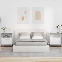 Nachtkastjes 2 pcs Hoogglans wit 49 x 36 x 61 cm Bewerkt hout - thumbnail
