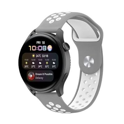 Garmin Venu 2 & 3 - Sport Edition Siliconen band - Grijs + wit Garmin Venu 2 & 3 - Sport Edition Siliconen band - Grijs + wit