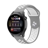Garmin Venu 2 & 3 - Sport Edition Siliconen band - Grijs + wit - thumbnail