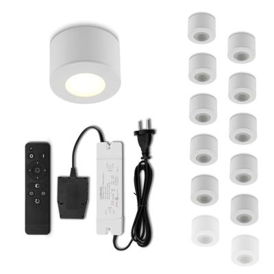Set LED-opbouwspot met afstandsbediening Parma wit 3W dimbaar 1-12 stuks
