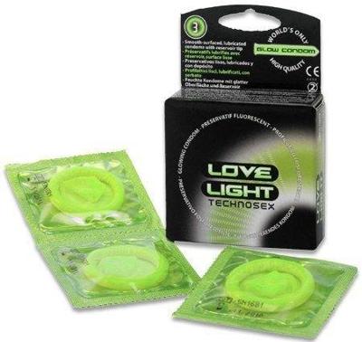 TechnoSex Love Light Lichtgevende Condooms 3 stuks