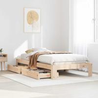 Bedframe zonder matras massief grenenhout 75x190 cm - thumbnail