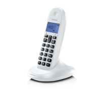 Motorola C1001CBW+ - Digitale draadloze DECT-telefoon - Oproepblokkering, nummerherkenning, handsfree, telefoonboek voor 50 nummers, verlicht display - Wit - thumbnail