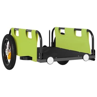 VidaXL Fietstrailer oxford stof en ijzer groen VidaXL Fietstrailer oxford stof en ijzer groen