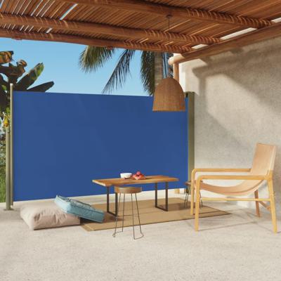 Tuinscherm uittrekbaar 170x300 cm blauw Tuinscherm uittrekbaar 170x300 cm blauw
